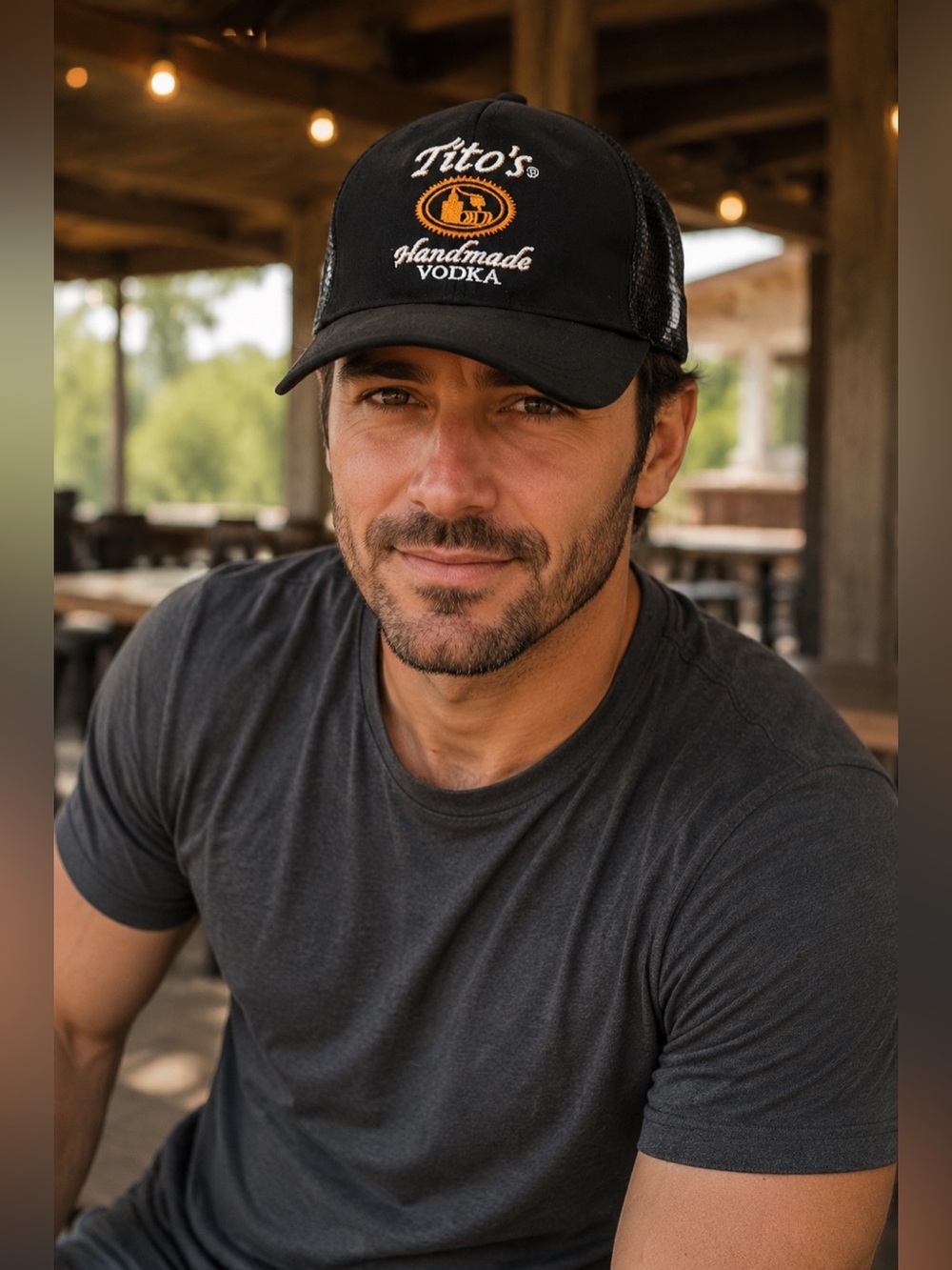Tito’s Handmade Vodka Black Mesh Trucker Hat Austin Texas Snapback